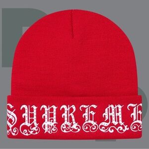 Supreme Old English Rhinestone Beanie